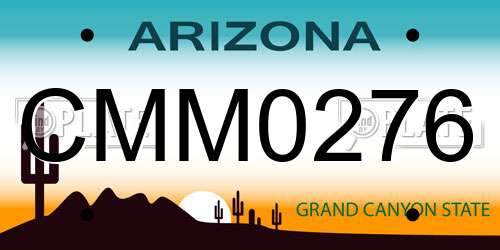 CMM0276 Arizona License Plate