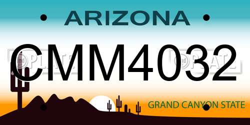 CMM4032 Arizona License Plate