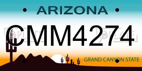 CMM4274 Arizona License Plate