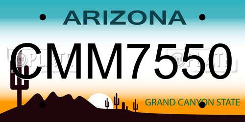 CMM7550 Arizona License Plate