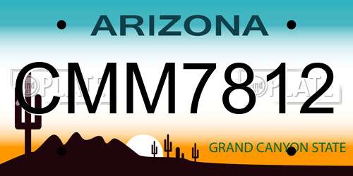 CMM7812 Arizona License Plate