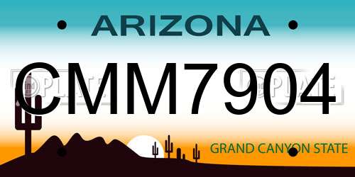 CMM7904 Arizona License Plate