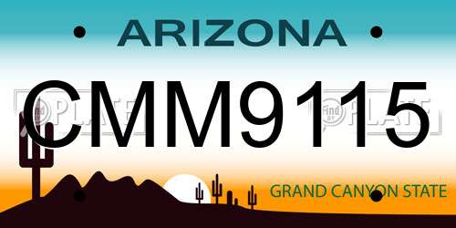 CMM9115 Arizona License Plate