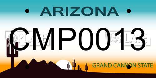 CMP0013 Arizona License Plate