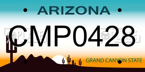 CMP0428 Arizona License Plate