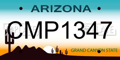 CMP1347 Arizona License Plate