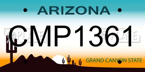 CMP1361 Arizona License Plate