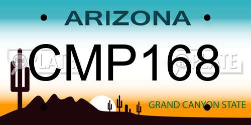CMP168 Arizona License Plate