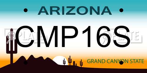 CMP16S Arizona License Plate