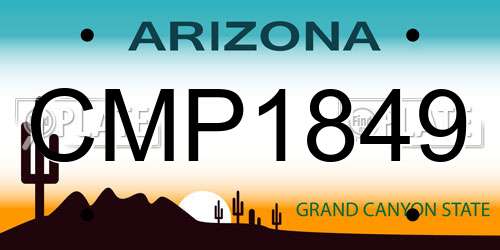 CMP1849 Arizona License Plate