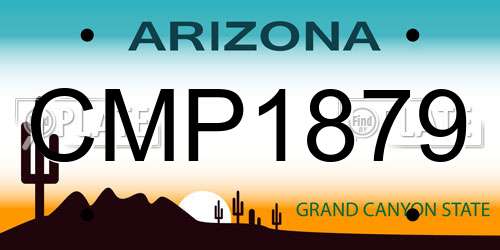 CMP1879 Arizona License Plate