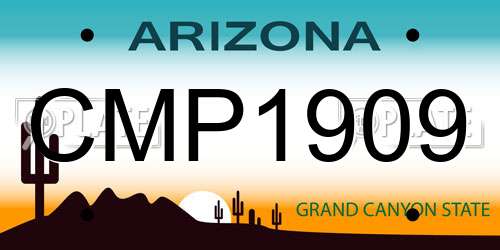 CMP1909 Arizona License Plate