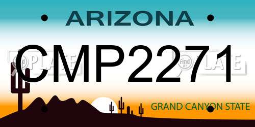 CMP2271 Arizona License Plate