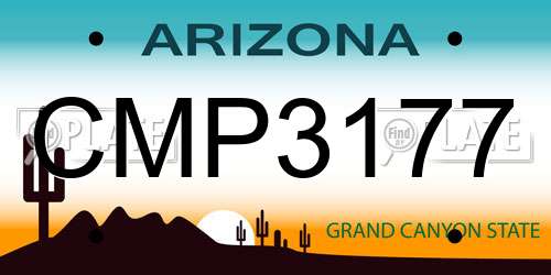 CMP3177 Arizona License Plate