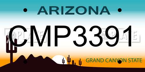 CMP3391 Arizona License Plate