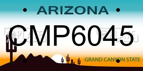 CMP6045 Arizona License Plate