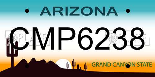 CMP6238 Arizona License Plate