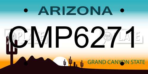 CMP6271 Arizona License Plate