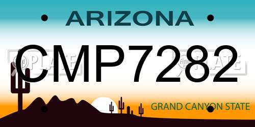 CMP7282 Arizona License Plate