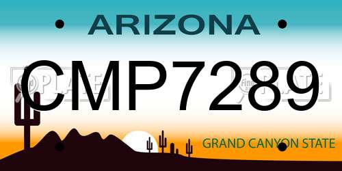 CMP7289 Arizona License Plate