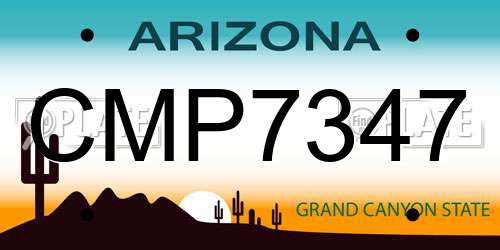 CMP7347 Arizona License Plate