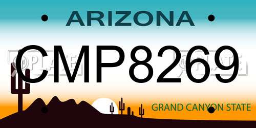 CMP8269 Arizona License Plate