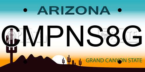 CMPNS8G Arizona License Plate