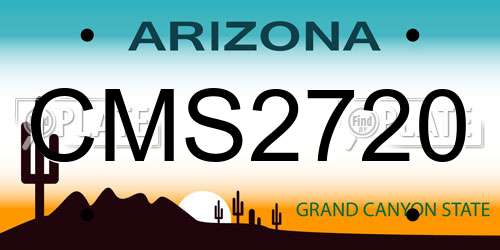 CMS2720 Arizona License Plate