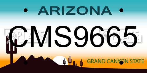 CMS9665 Arizona License Plate