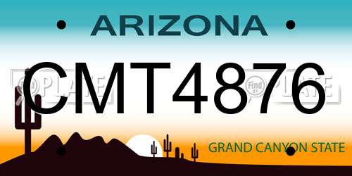 CMT4876 Arizona License Plate