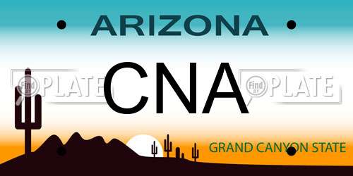 CNA Arizona License Plate