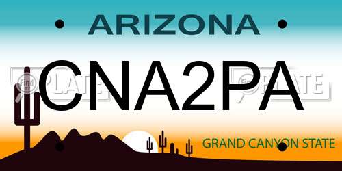 CNA2PA Arizona License Plate