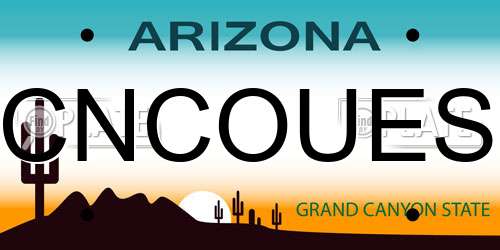 CNCOUES Arizona License Plate