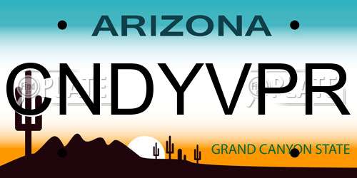 CNDYVPR Arizona License Plate