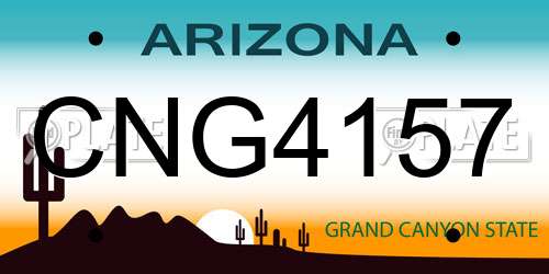 CNG4157 Arizona License Plate
