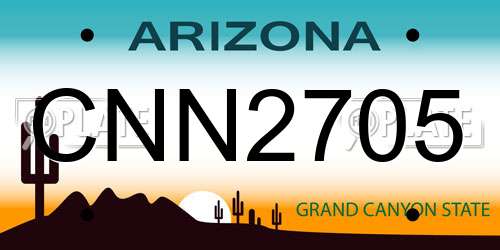CNN2705 Arizona License Plate