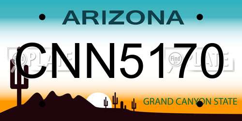 CNN5170 Arizona License Plate