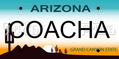 COACHA Arizona License Plate