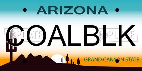 COALBLK Arizona License Plate