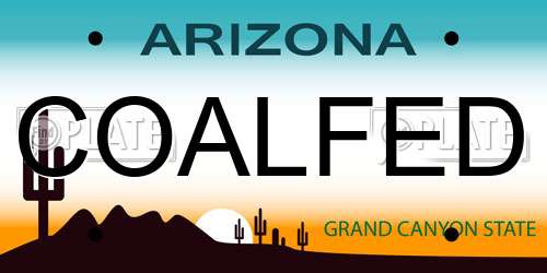 COALFED Arizona License Plate