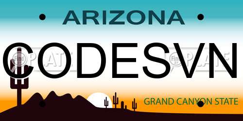 CODESVN Arizona License Plate