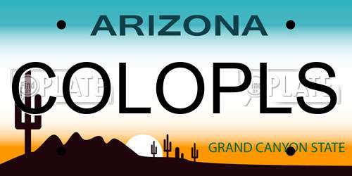 COLOPLS Arizona License Plate