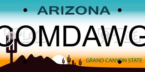 COMDAWG Arizona License Plate