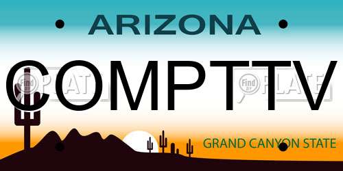 COMPTTV Arizona License Plate