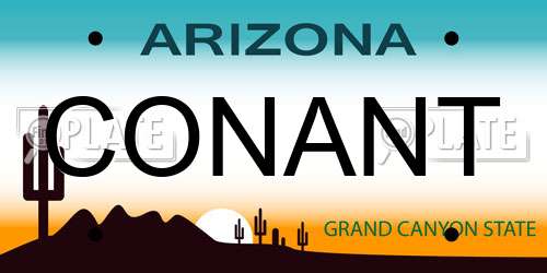 CONANT Arizona License Plate
