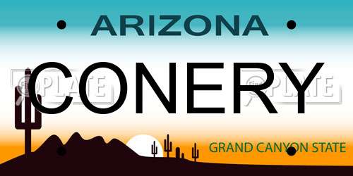 CONERY Arizona License Plate