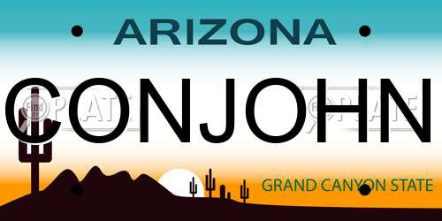 CONJOHN Arizona License Plate