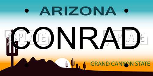 CONRAD Arizona License Plate