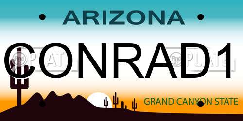 CONRAD1 Arizona License Plate
