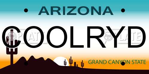 COOLRYD Arizona License Plate